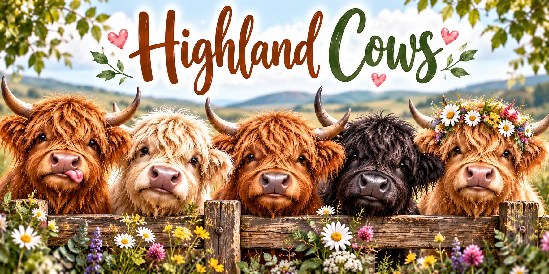 Highland Cows collection featuring Good Company – Highland Cow & Calf 11oz Full Wrap Mug | Scenic Countryside Design