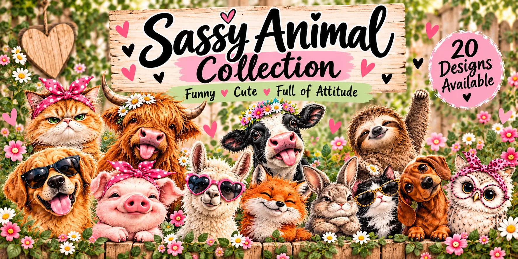 Sassy Animal Collection personalised gifts collection from Sealed With Sparkle