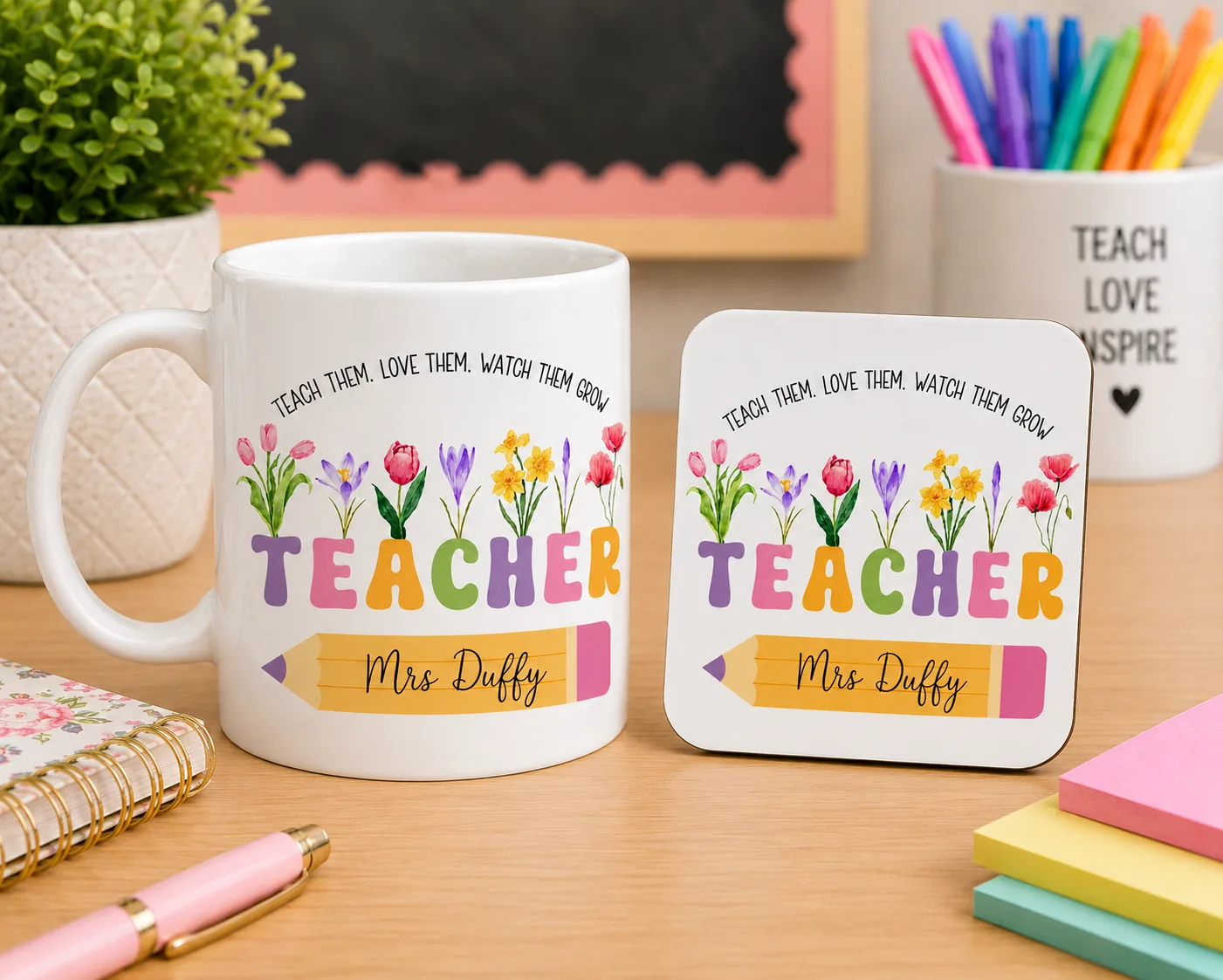 Customer Teacher Gift - Love Them Teach Them from Sealed With Sparkle, Mugs