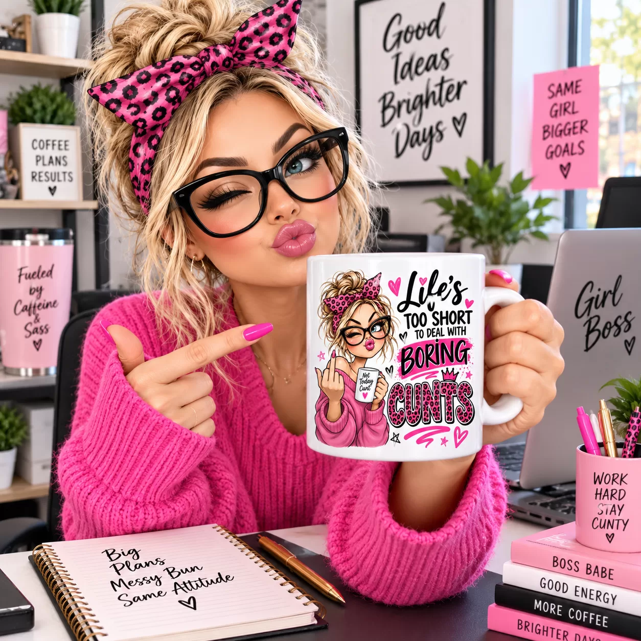 Life’s Too Short to Deal With Boring Cunts – Funny Rude 11oz Mug