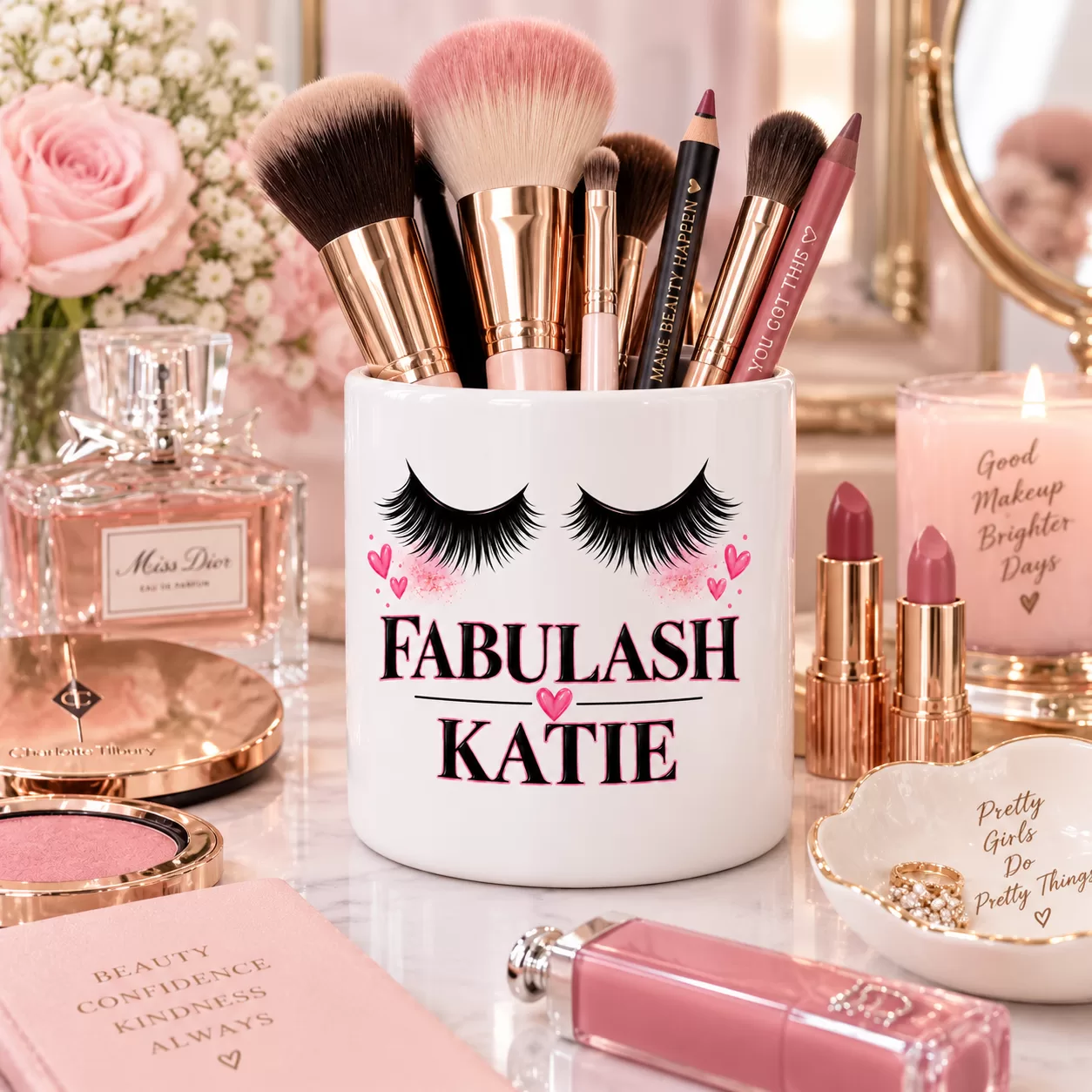 Personalised Fabulash Makeup Brush Pot