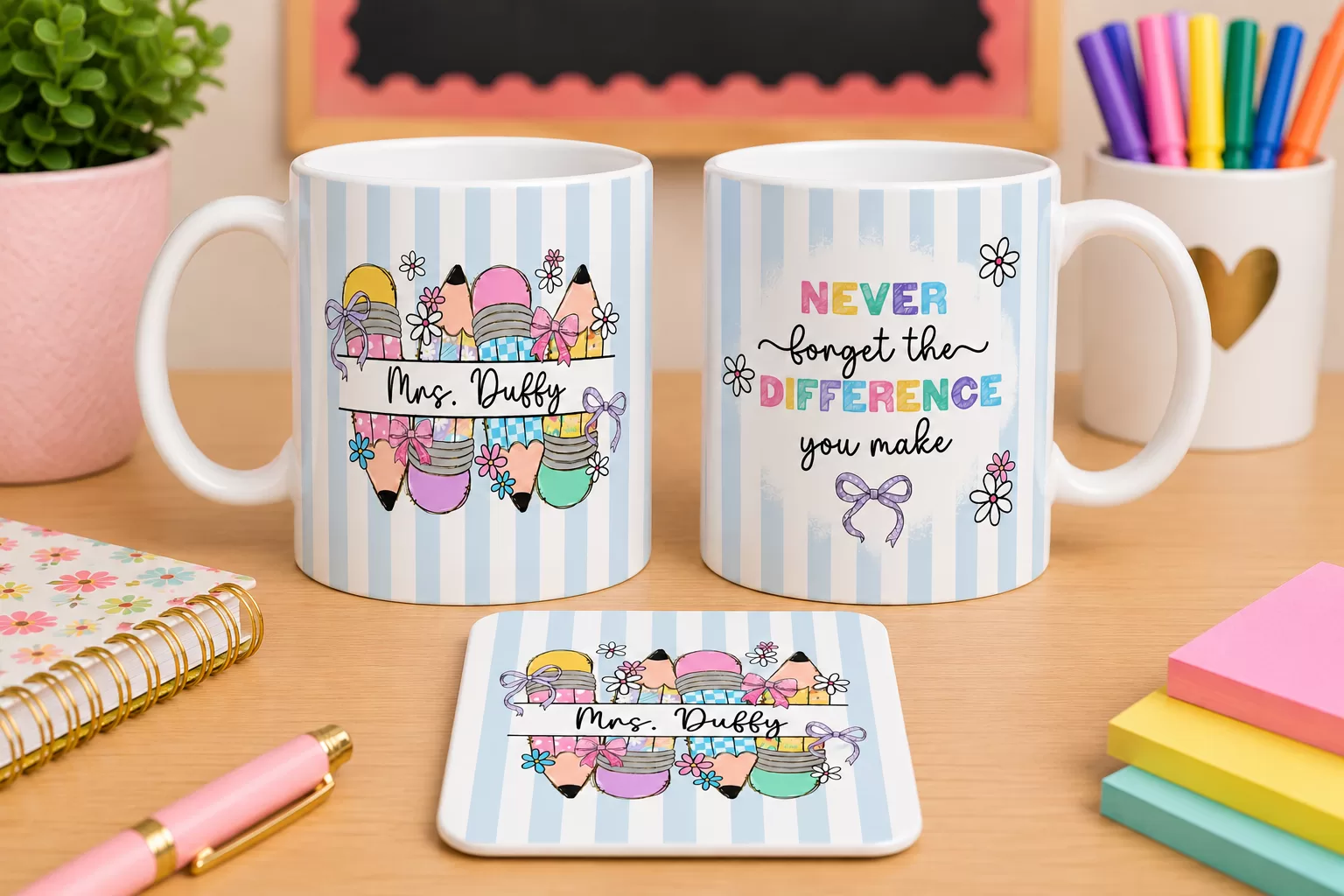 Personalised Teacher Gift With Custom Name & Full Wrap