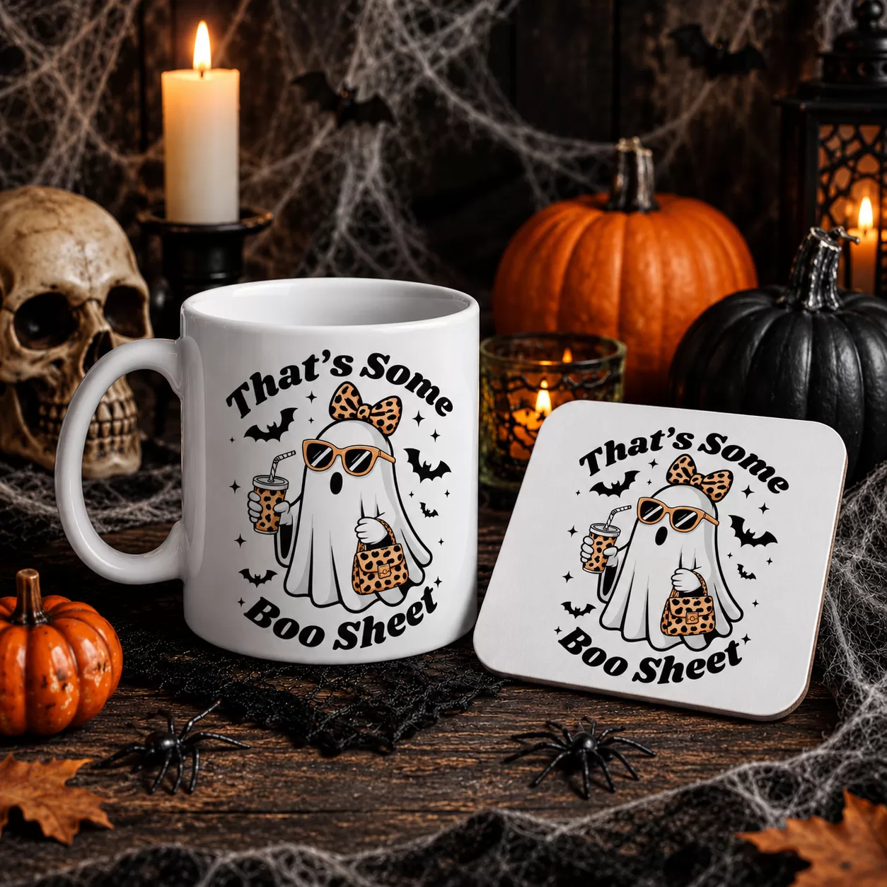 That’s Some Boo Sheet Halloween Mug & Coaster Set