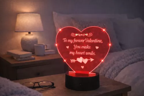 Colour-Changing Heart LED Lamp